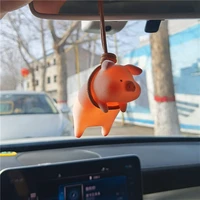 car anime pendant interior decoration cute pig hanging ornaments auto rearview mirror swing accessories lovely gifts products