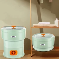 mini folding washing machine with dryer bucket washing for socks underwear mini washing machine with drying centrifuge
