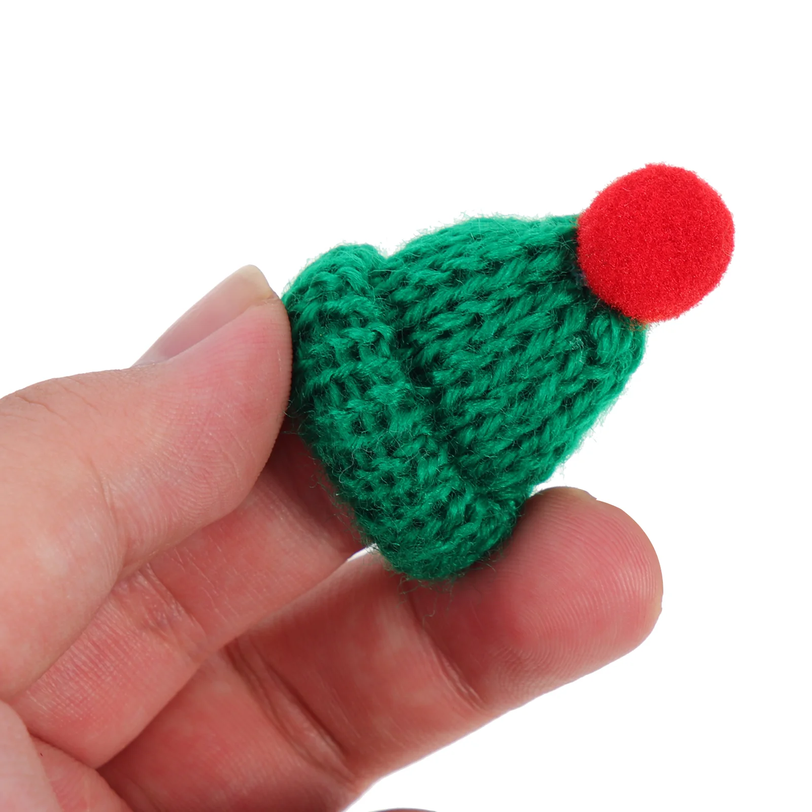 

5 Sets Bottle Ornaments Knit Santa Hat Santa Scarf Knit Hats Women Christmas Mini Hat Top Hat Christmas Mini Knit Hat