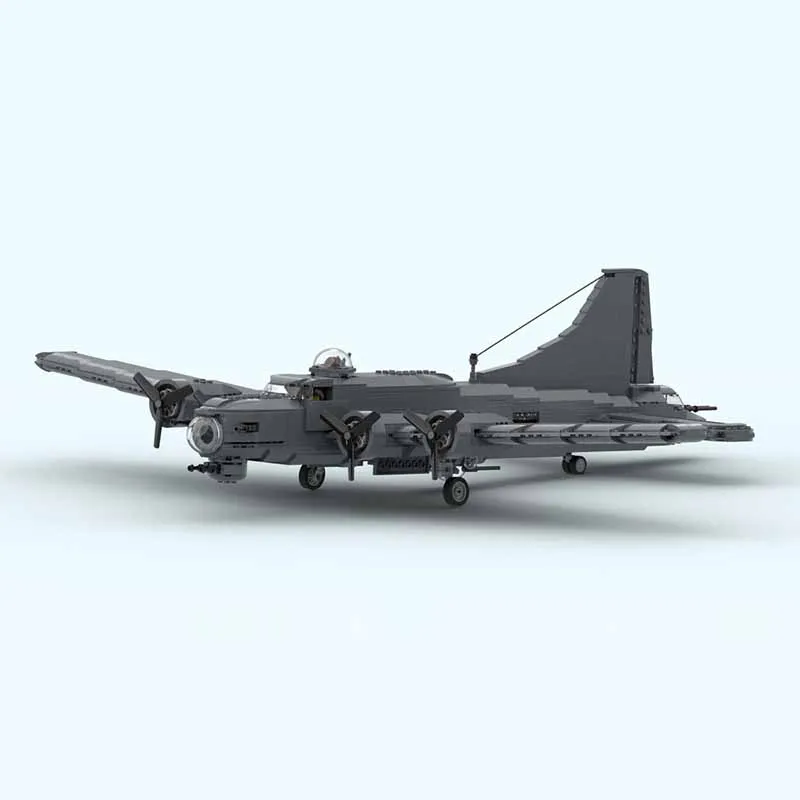Модель военного самолета MOC строительный кирпич летающая крепость в небе