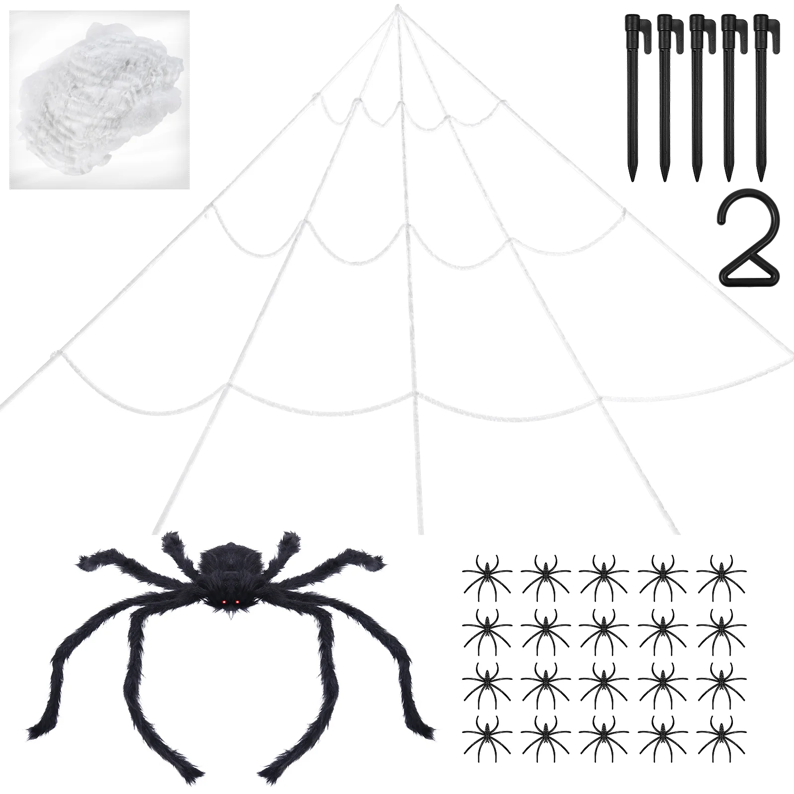 

Spider Decorations Outdoor Web Decor Decoration Cobwebs Giant Yard Fake Spiders House Webs Webbing Scary Party Stretch Treat
