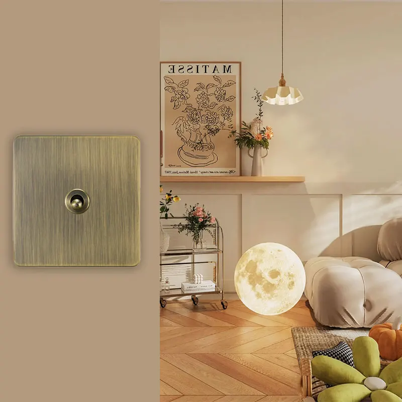 Настенные выключатели Niva UK из нержавеющей стали и бронзы 146 панель с кнопочной