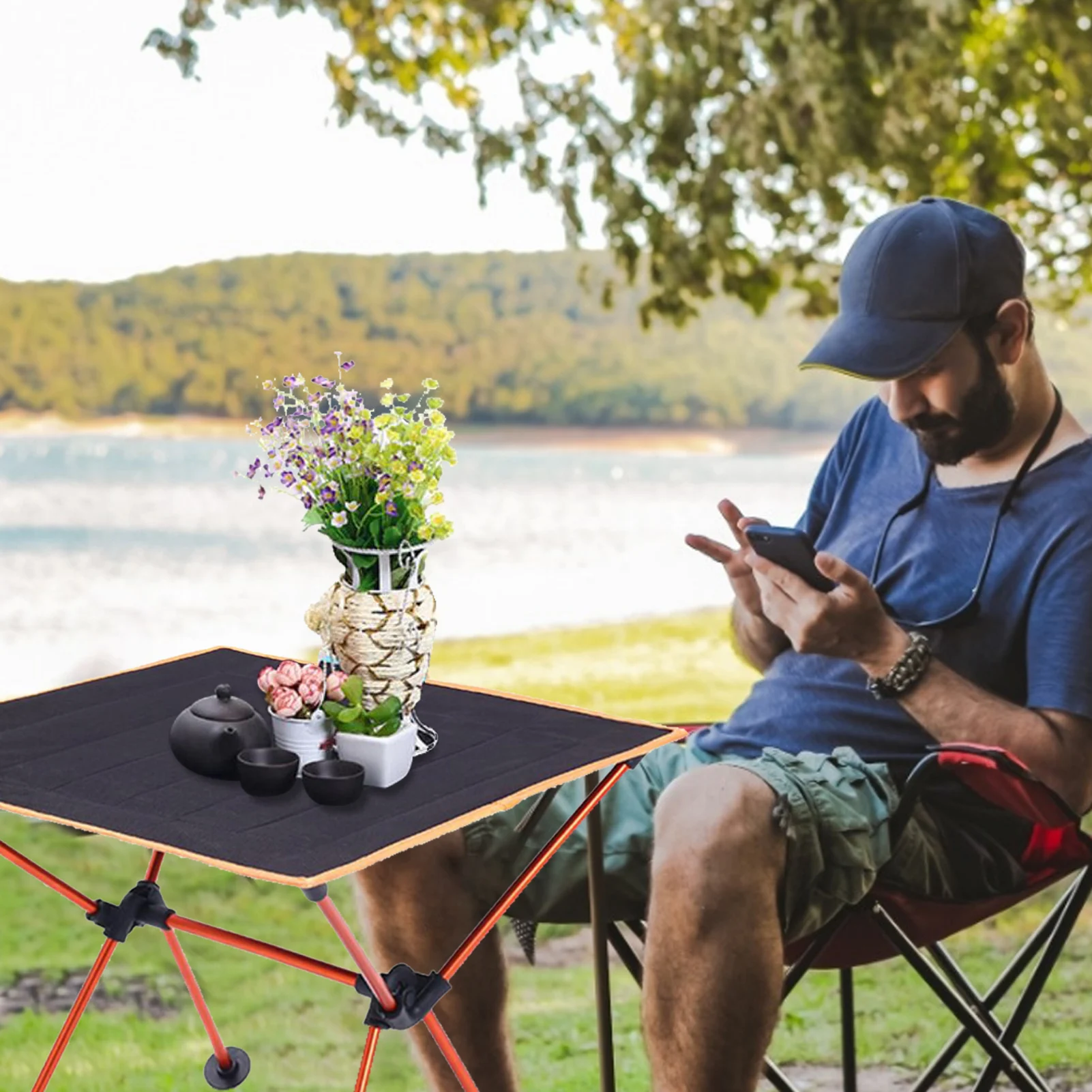 

Portable Outdoor Camping Table Foldable BBQ Desk Ultralight Aluminium Hiking Camping Climbing Picnic Folding Tables