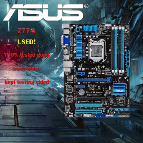 ASUS Z77-A десктопная материнская плата Z77 Socket LGA 1155 i3 i5 i7 DDR3 32G ATX UEFI BIOS материнская плата