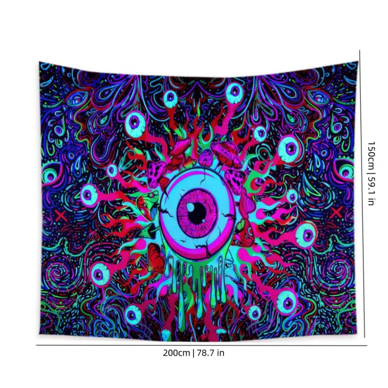 Настенный гобелен с ужасными глазами на Хэллоуин 1 шт. Светоотражающие украшения