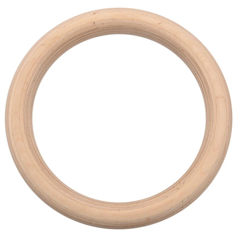 

2Pcs/Pairs Wood Wooden Ring Portable Gymnastics Rings Gym Shoulder Strength Home Fitness Training Equipment