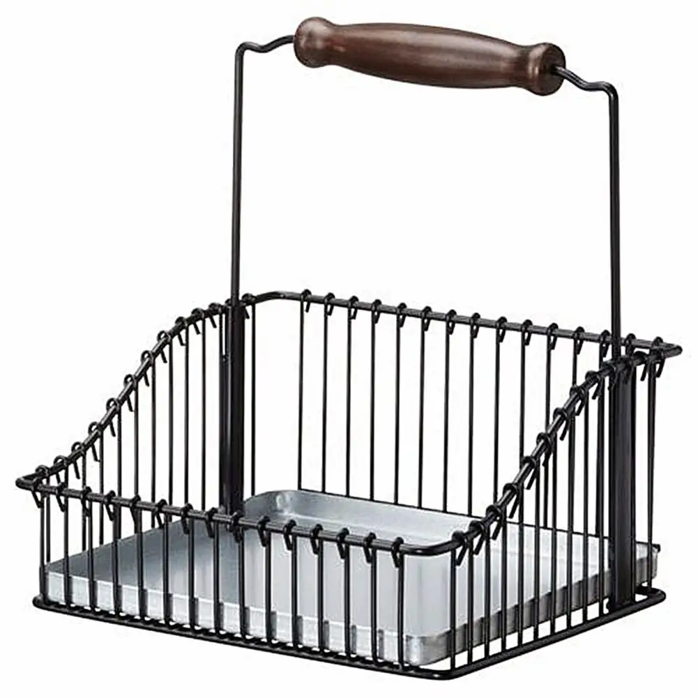 

Kitchen Storage Baskets Retro Spice Bottle Hanging Shelf Metal Iron Wire Storage Rack Home Supplies Kitchen Organizer Basket