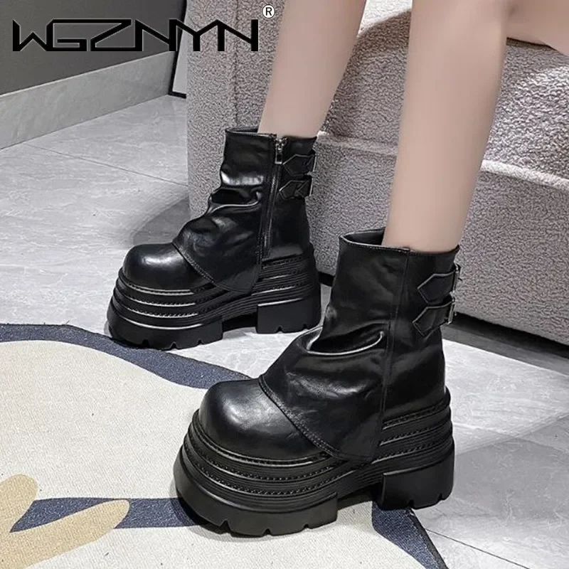 НОВЫЕ женские зимние кожаные ботильоны на каблуке 10 см армейские ботинки
