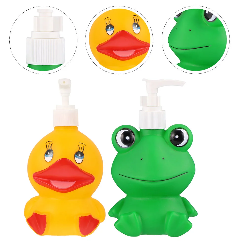 

Cute Soap Dispenser Cartoon Frog Deck Bath Lotion Pump Bottle Hand Soap Containers Shower Gel