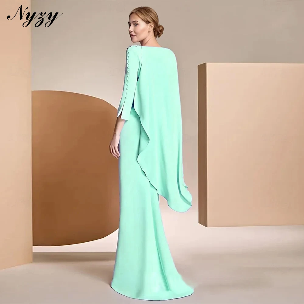 NYZY M461 мятно-зеленые вечерние платья с рукавами 3/4 по индивидуальному заказу