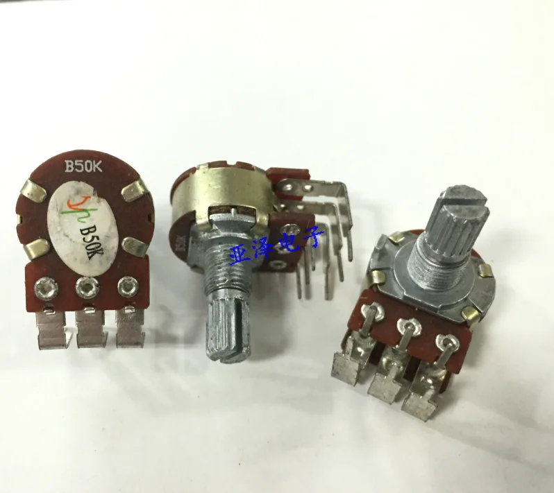 

2 шт., двойной потенциометр B50K, длина по оси стопы, 15 мм