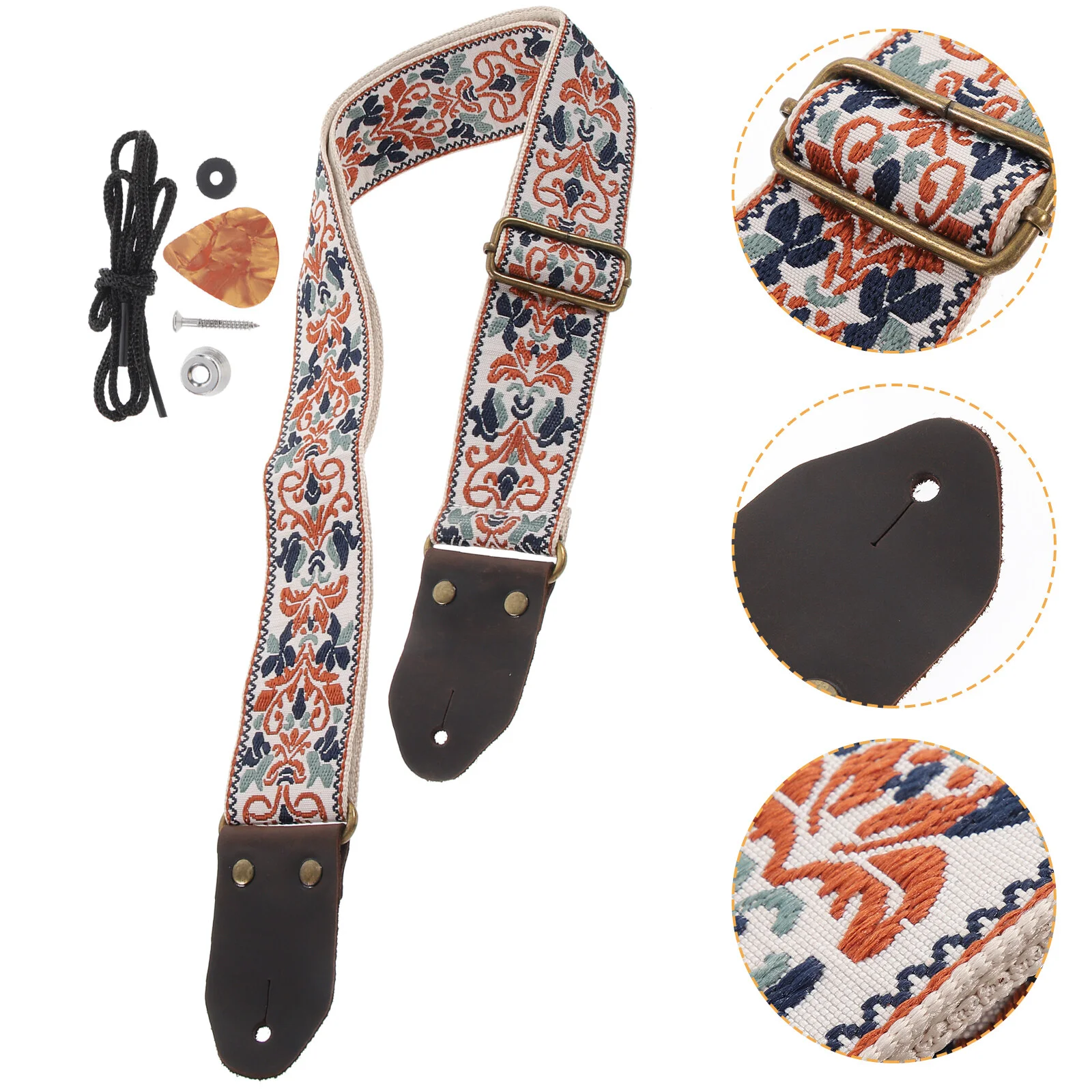 

Guitar Strap Decorative Adjustable Replacement Skin Bass Electric Straps Acoustic