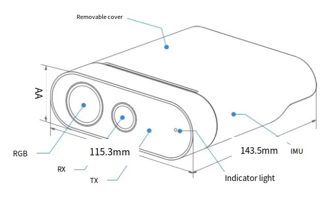 Для ORBBEC Femto: мегапрограммируемая многорежимная камера глубины и RGB-камера (art.: 3920dbcff8315) - 3920dbcff8315