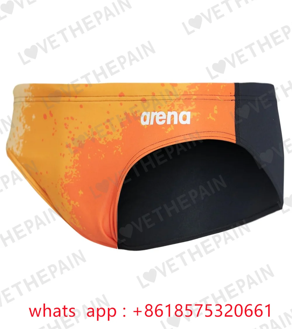 Men's Spraypaint Maxlife Brief Swimsuit Competition Triangle Swimsuit Beach Shorts Swimming Trunks Swim Trunks Jammer Swimsuit