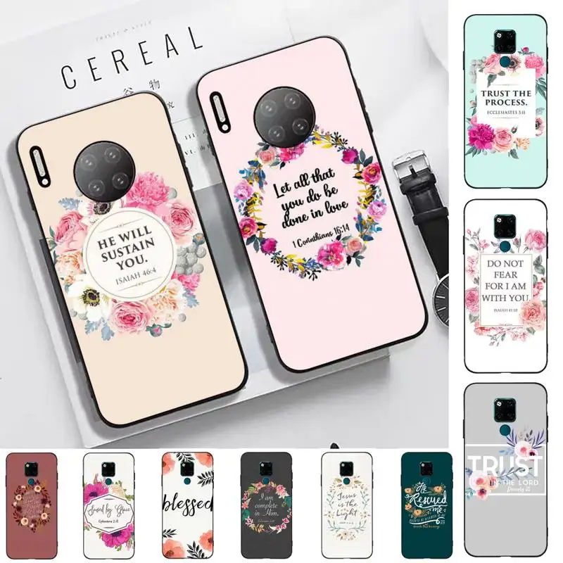 

Bible verse Philippians Jesus Christ Christian Phone Case for Huawei Mate 20 10 9 40 30 lite pro X Nova 2 3i 7se