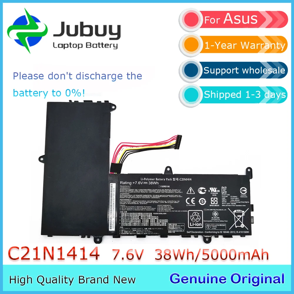 C21N1414 Оригинальный аккумулятор для ноутбука 7 6 В 38 Втч Asus EeeBook X205 X205T X205TA-FD019BS