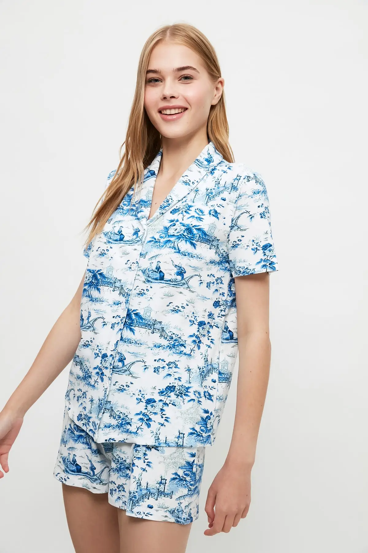 

Трикотажная пижама Trendyol Toile De Jouy, THMSS21PT1482