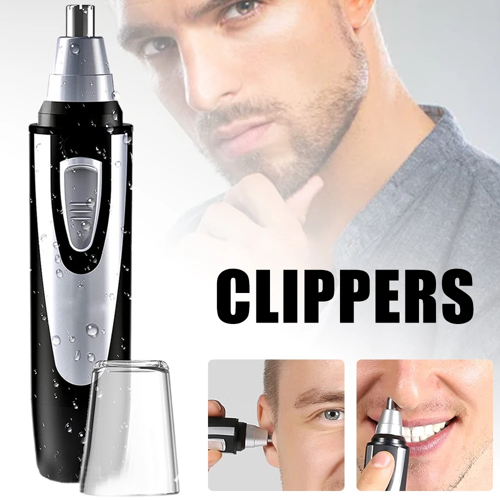 

Electric Nose Hair Trimmer 2 in 1 Set Professional Men's Beard Hair Remover Dust Cover Design Painless Shaver Clipper NOV99