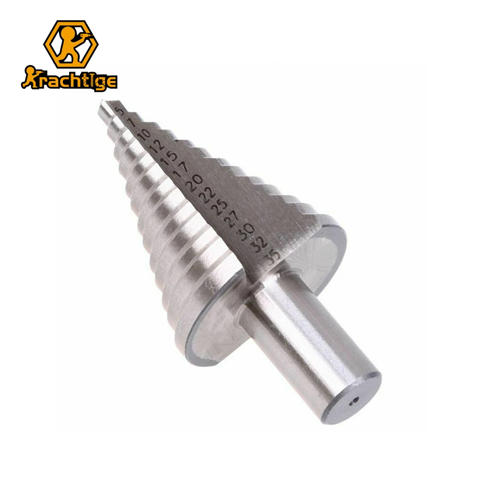 Спиральное Коническое сверло krachразмера 5-35 мм, 13 шагов, набор сверл из быстрорежущей стали, резак для отверстий