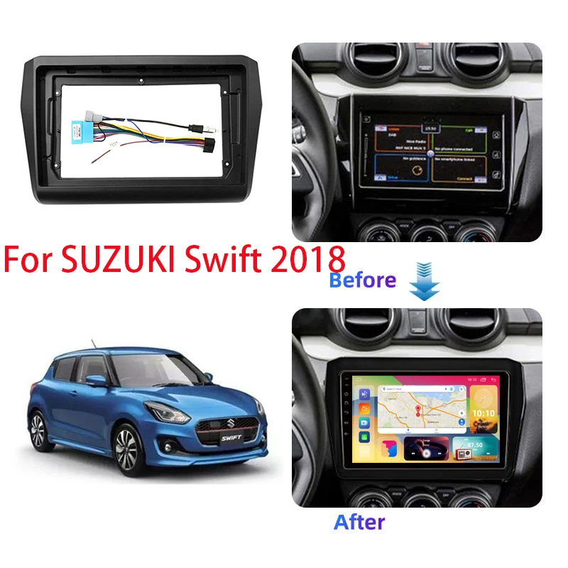 9-дюймовая Автомобильная радиоустановка Fascia Для SUZUKI Swift 2018 автомобильная