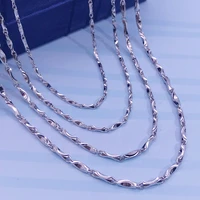 pure platinum pt950 chain men women yuanbao ingot link necklace fine jewelry