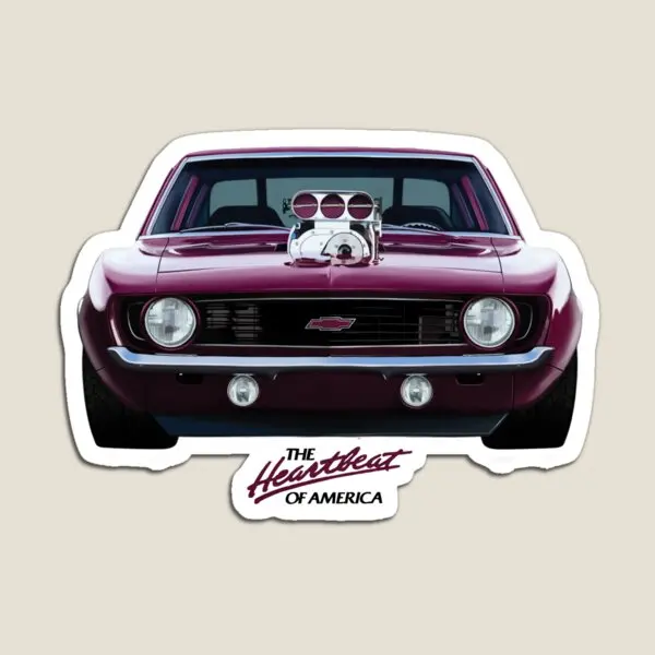 Большой яркий выдувной 69 Cheve Camaro магнит для ребенка органайзер холодильника