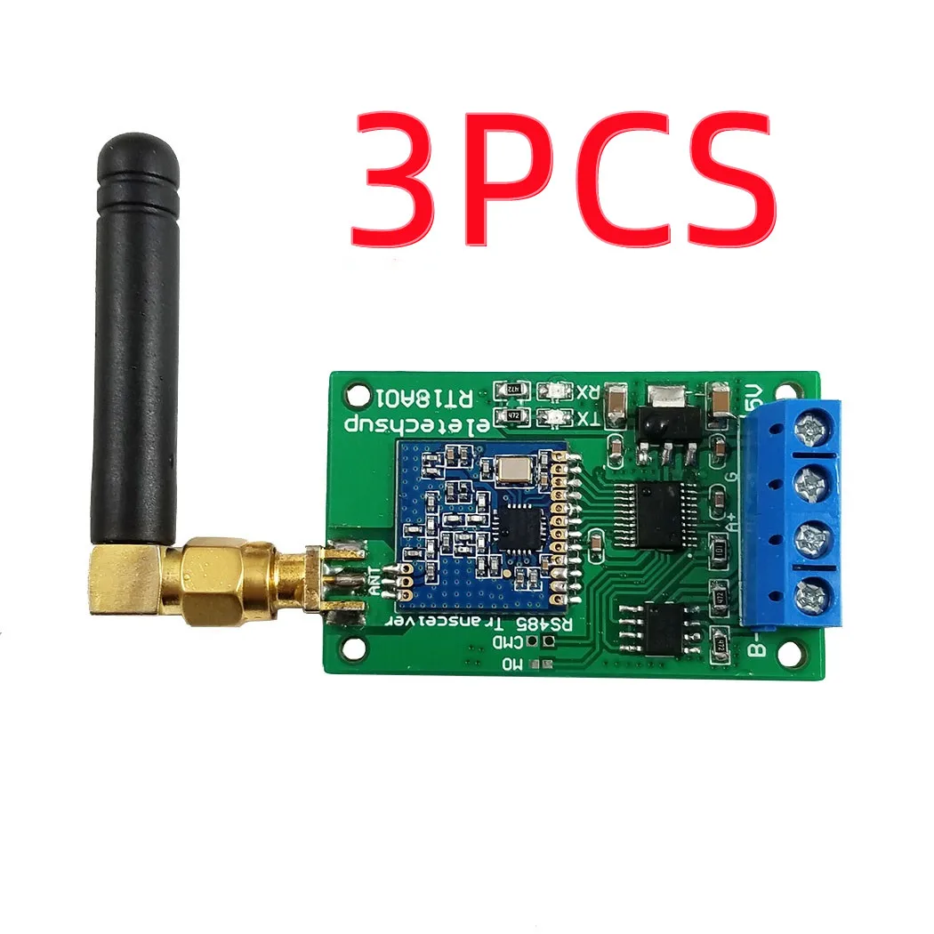 

3PCS RT18A01 RS485 Master-slave Network Transceiver Wireless Repeater FSK 433M 868M UHF FR Module DTU Board For PTZ Camera