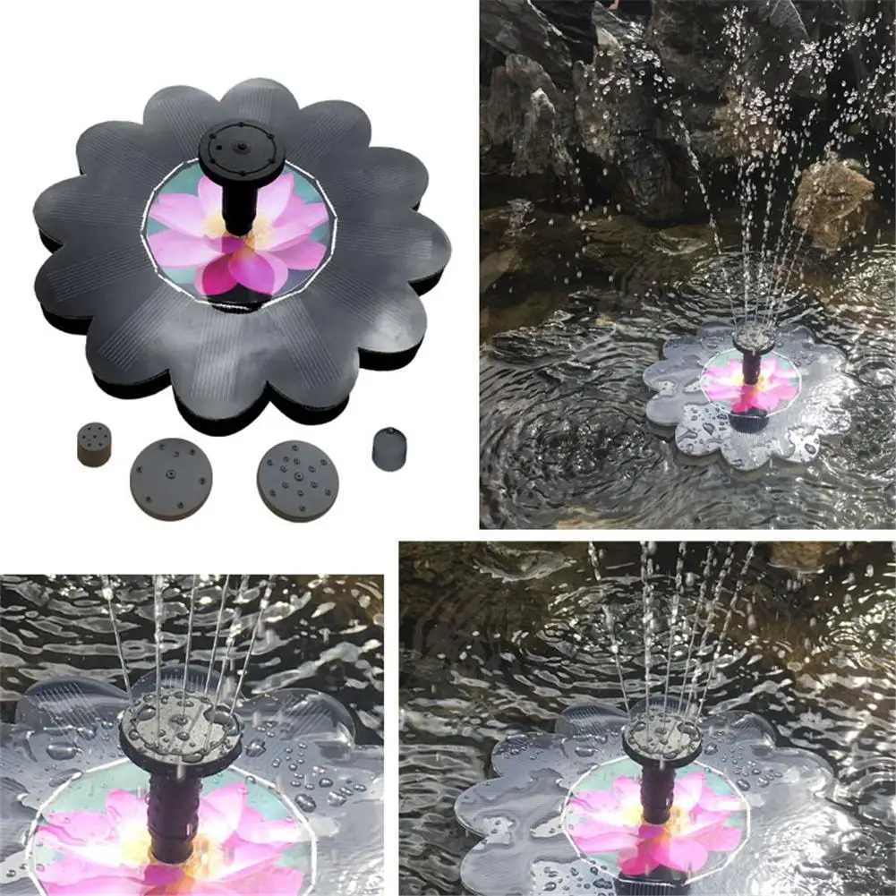 

YOUZI 1PC Bird Bath Fountain Solar Powered Water Pump Floating Outdoor Pond Garden Pond