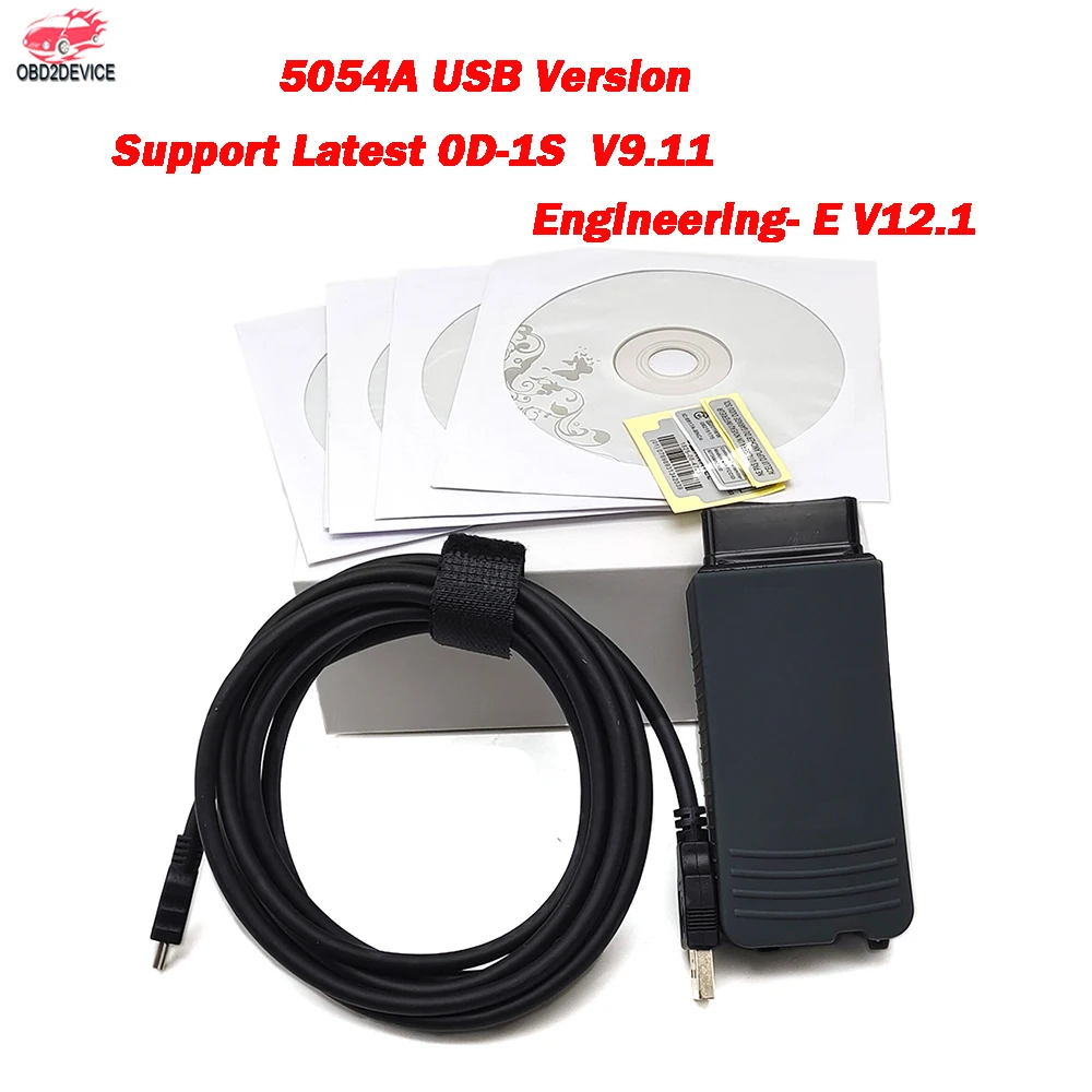 Диагностические инструменты версии USB 5054A, последняя версия 0D1S V9.11, бесплатный инженерно-E V12.1, профессиональный Автомобильный сканер мультибренда