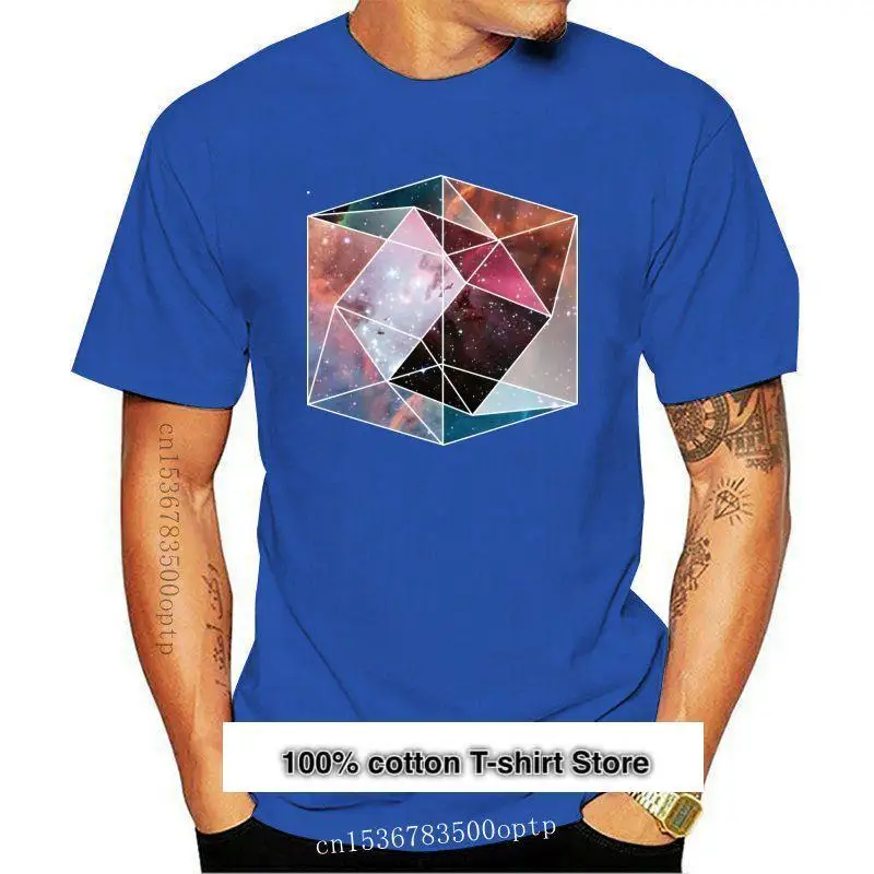 

Camiseta Tesseract para hombre, camisa clásica de talla grande, divertida, 100 de algodón, de манга corta