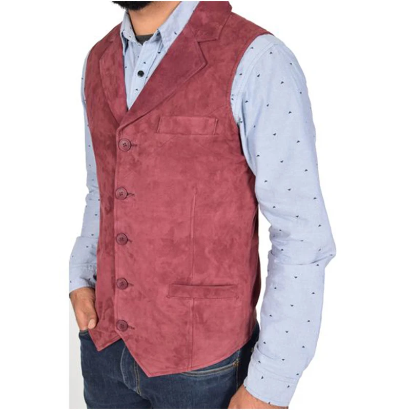 

Men's Vest Suede Loose and Comfortable Versatile Sleeveless Jacket colete masculino