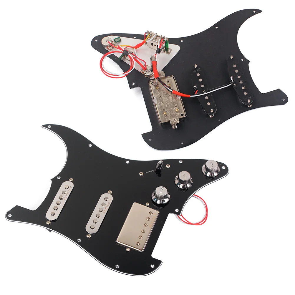 

Накладки для гитары Pickguard с монтажными винтами 3-слойные загруженные Предварительно Проводные накладки для защиты от царапин Запчасти для электрогитары (