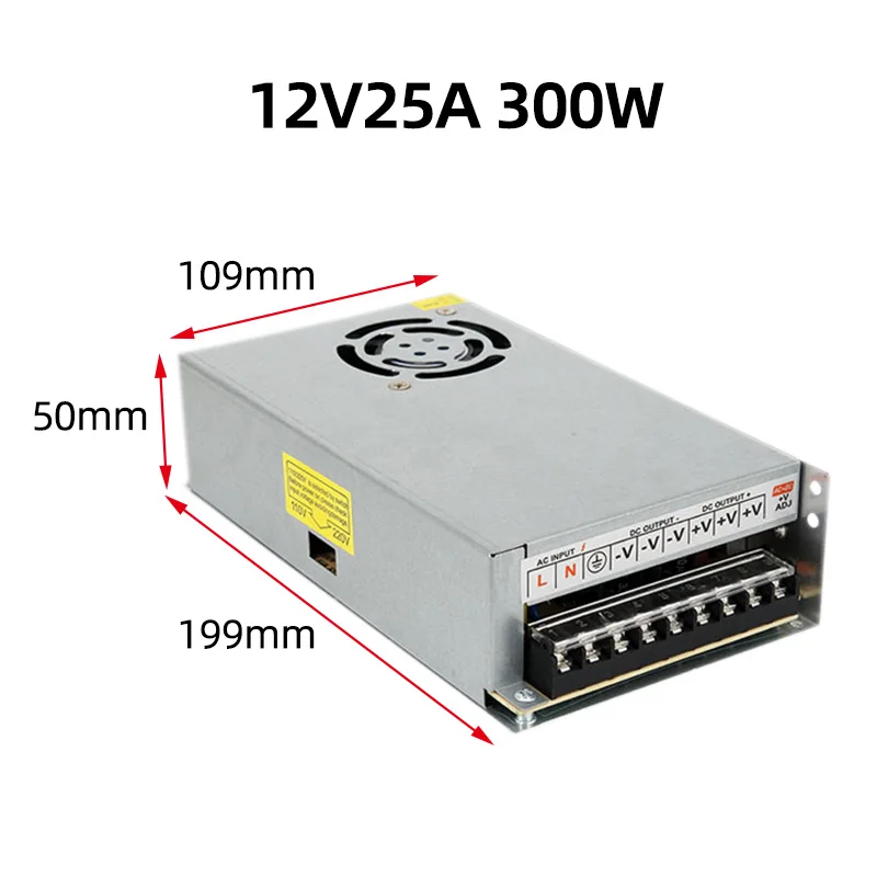 

DC Constant Voltage Switching Power Supply 12V 25A 300W Transformer