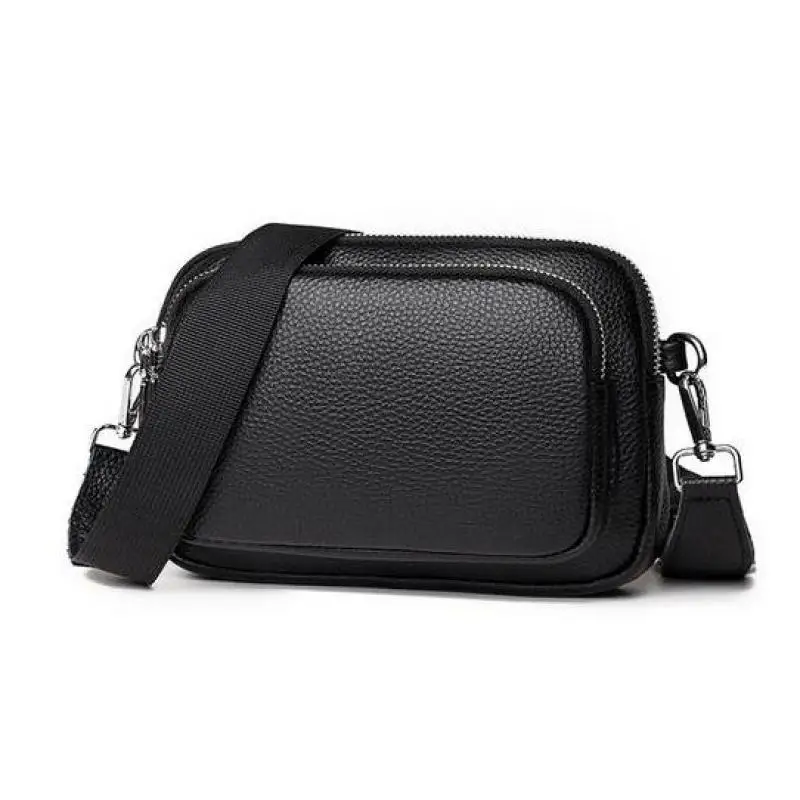 New Luxury Genuine Leather Simple Lady's Head Layer Cowhide Small Round Bag Multi-layer Soft Leather Bag Shoulder Messenger Bags