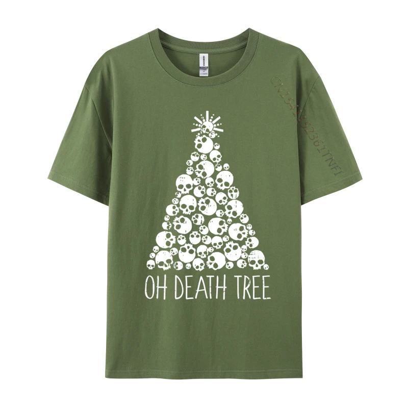 Skull Christmas Tree Goth Gothic X-Mas Bones Men Women T Shirts Cotton Tops 3d Printed T-Shirts Oh Death