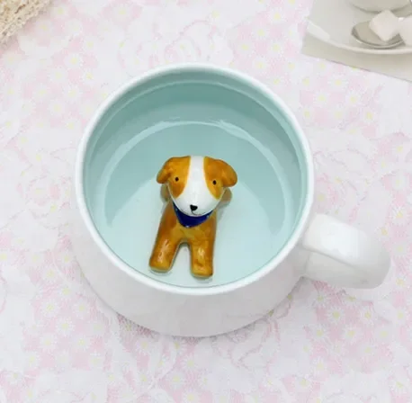 

Парные керамические кружки с животными 400 мл