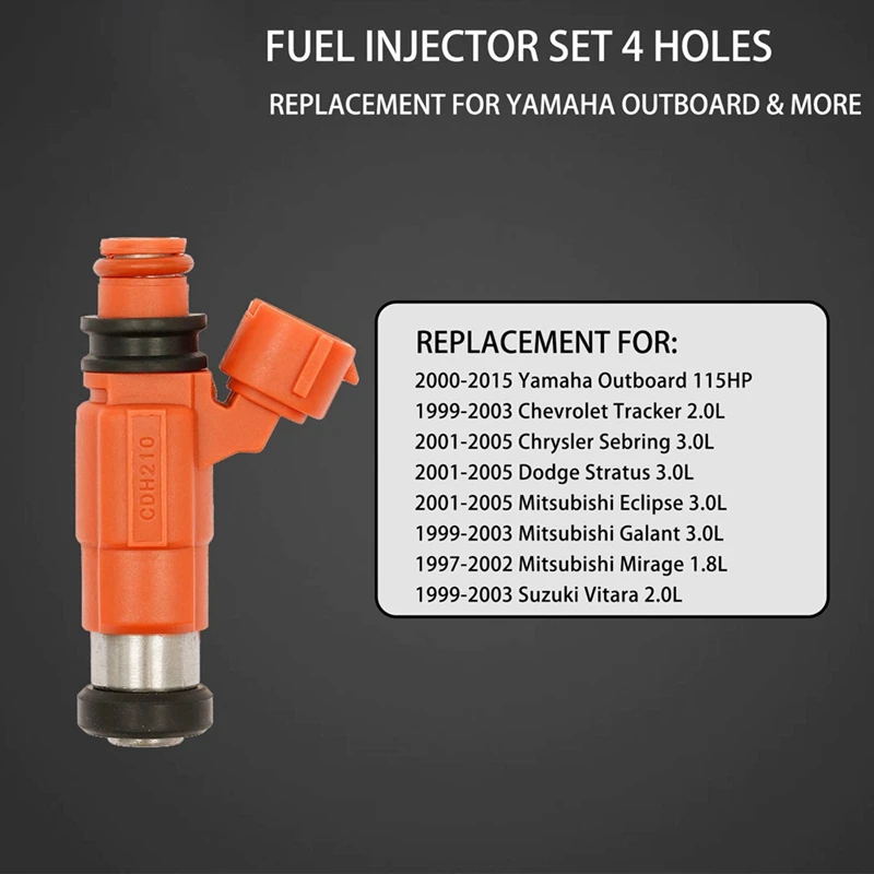 Аксессуары для Mercury 115 Efi 4-тактный топливный инжектор 4 шт. 880887T 1 детали впрыска