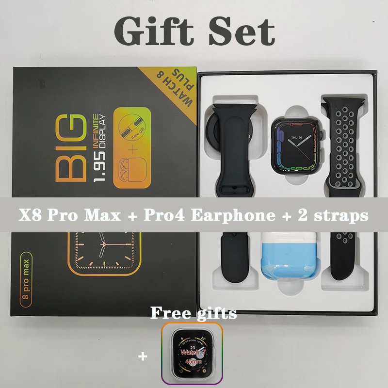 

Смарт-часы X8 Pro Max с Bluetooth и шагомером, 1,92 дюйма