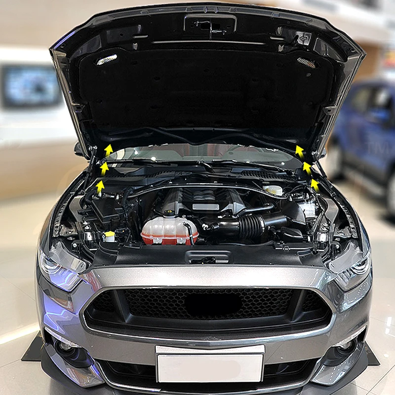 Демпфер для Ford Mustang MK6 2015-2024 передняя крышка капота газовые стойки подъемная опора