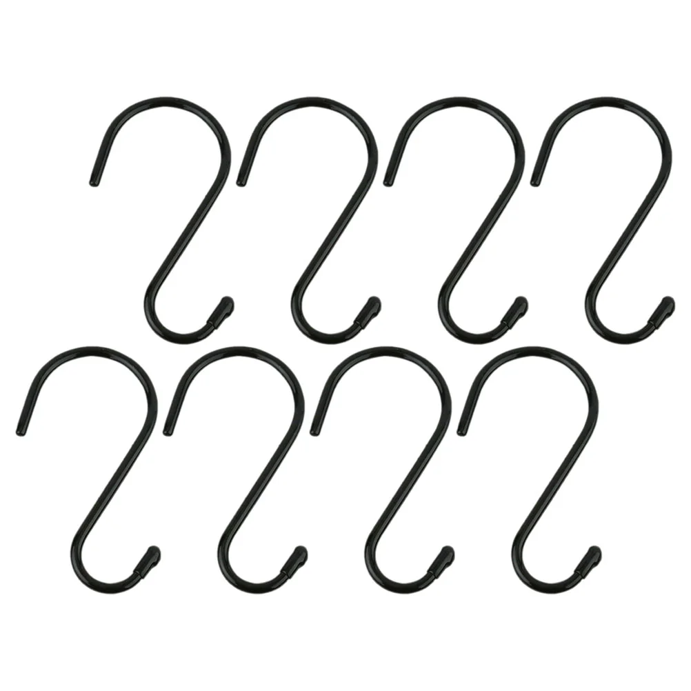 

8pcs S Hooks Metal Hanger Clothes Hangers S-shaped Wardrobe Organizers Kitchen Hooks