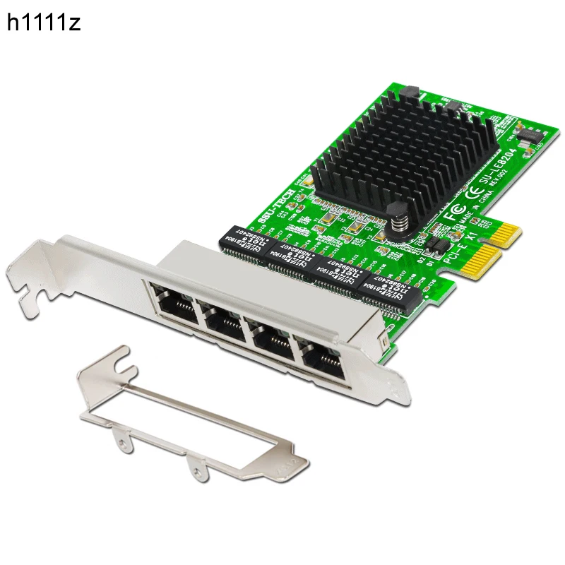 Сетевая карта PCI Express PCIE X1 на 4 порта RJ45 1000 Мбит/с Gigabit Ethernet 10/100/1000 м | Компьютеры и
