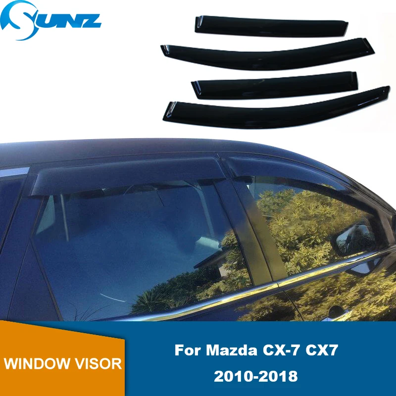 Car Side Window Wind Deflectors Vent Visor Sun Wind Rain Shield For Mazda CX-7 CX7 2010 2011 2012 2013 2014 2015 2016 2017 2018