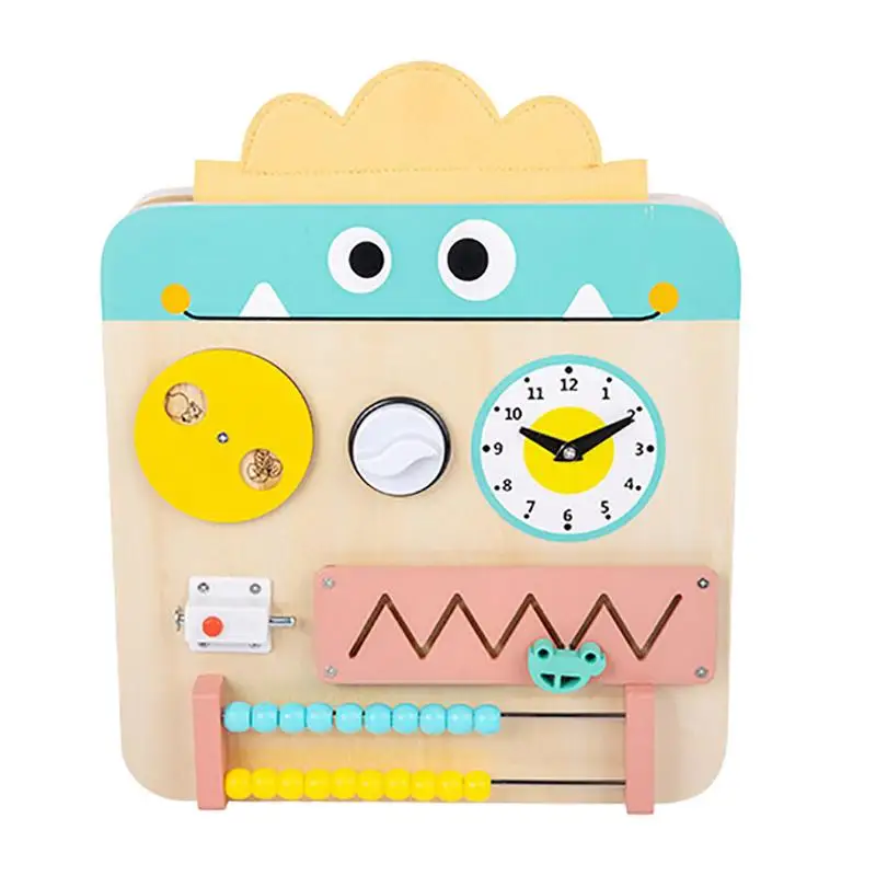 

Montessori Wooden Sensory Toy For Toddlers Multiple Activity Board Preschool Kids Gift Fine Motor Training Travel Toy