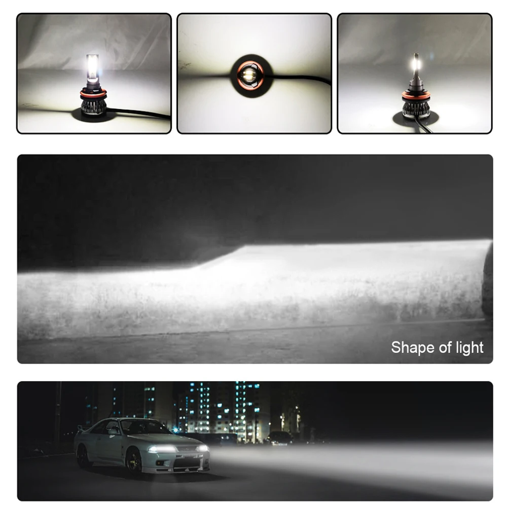 Лампы Для Автомобильных Фар LED Canbus 6000K 12V H7 H11 H4 9005 HB3 - Автомобильные Передние