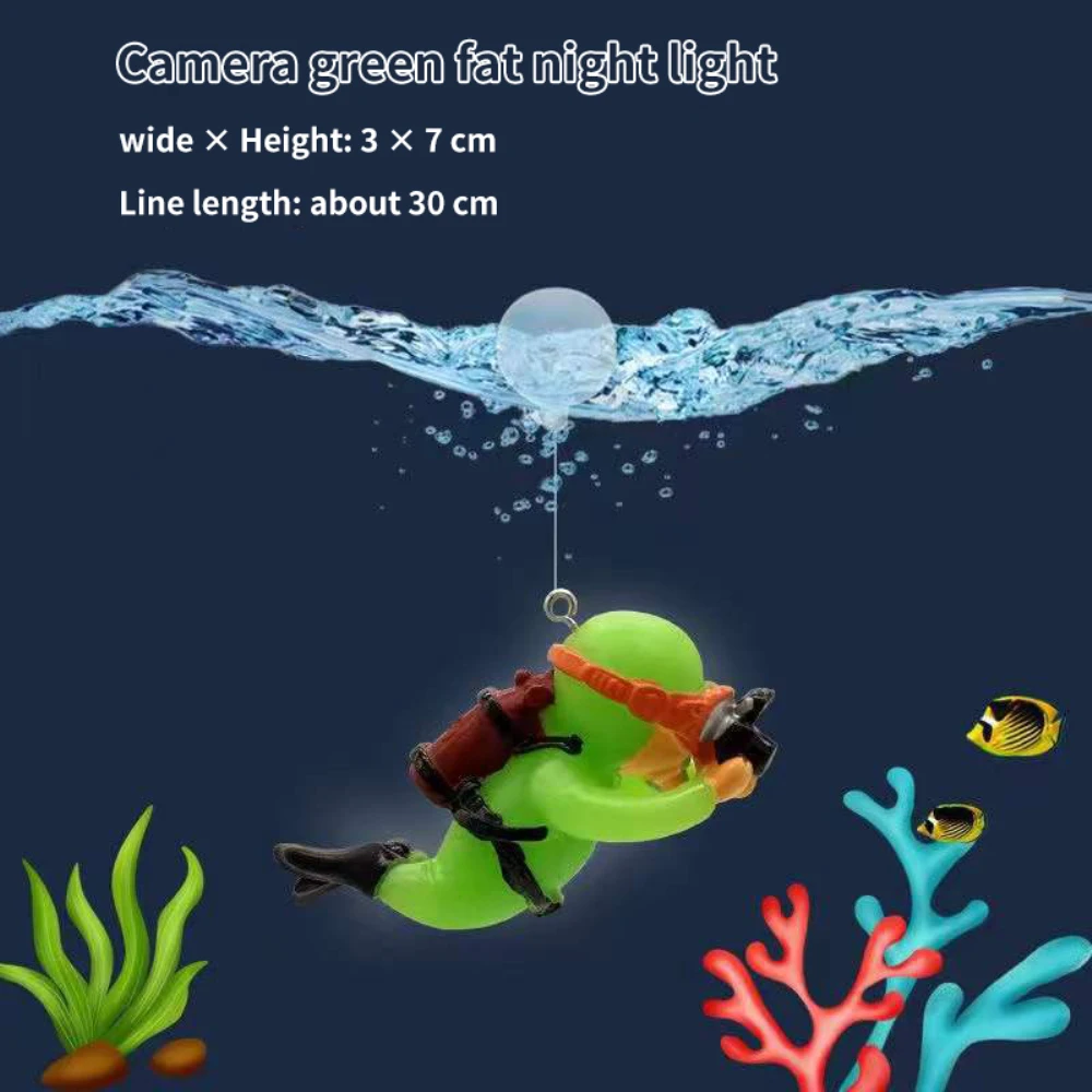 

Mini Diver Aquarium Decoration Resin Floating Diver Fish Tank Ornaments Plants Decor Cute Camera Oxygen Cartoon Character&Ball