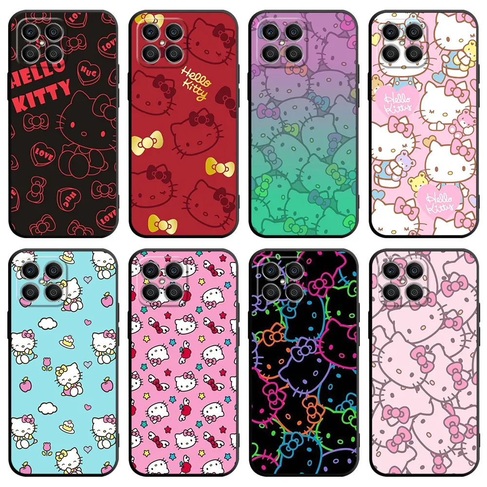 

Hello Kitty Cute Cat Case For Huawei Honor X8 8X X7 50 70 Lite P30 Pro P40 X9a X8a 90 Magic 5 Silicone Phone Cover TPU Fundas