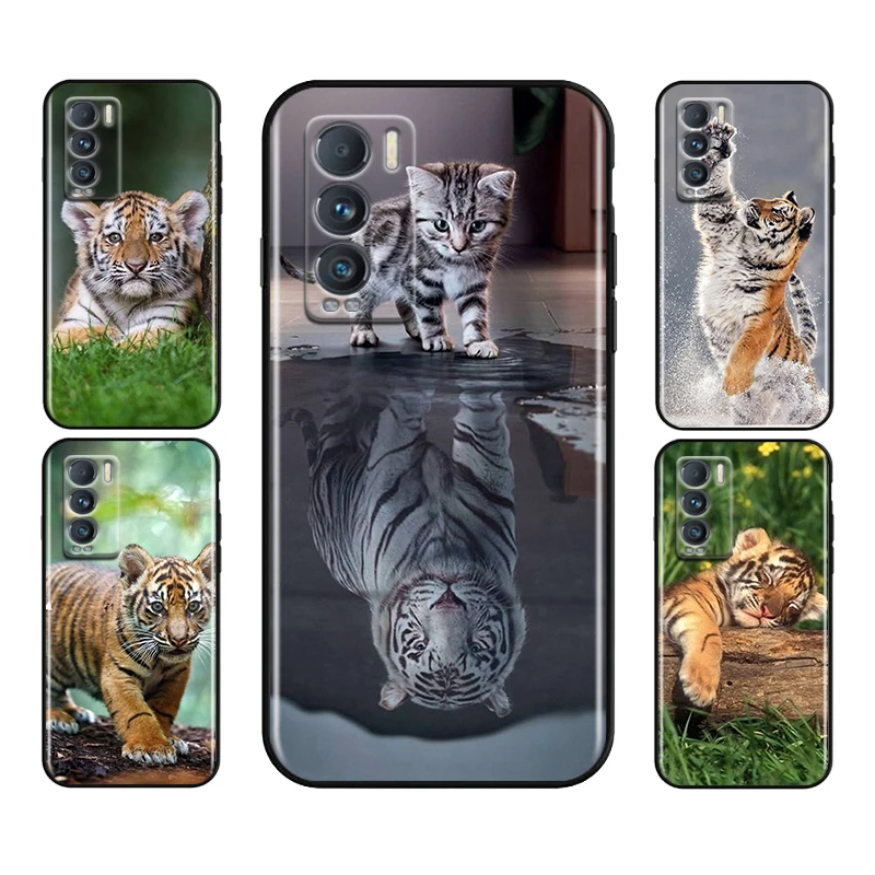 

Cute Little Tiger For Realme 9 9i 8 8i GT GT2 Neo Neo2 Master Pro C21 C20 C11 C20A C21Y Pro Phone Case Coque