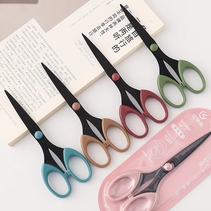 

Morandi Color Scissor Stainless Steel Blade Safe Design Cutter for Fine Art Diary Album Craft Stationery Office School Supplies