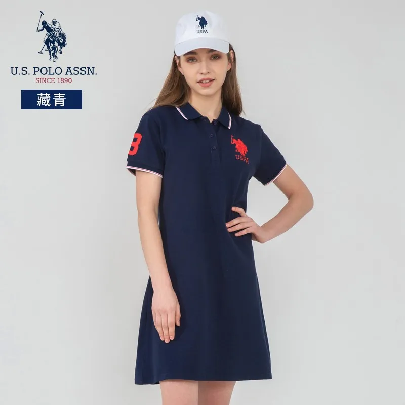 Хлопковая женская повседневная юбка-поло U.S. Polo Assn. Классическая Универсальная с