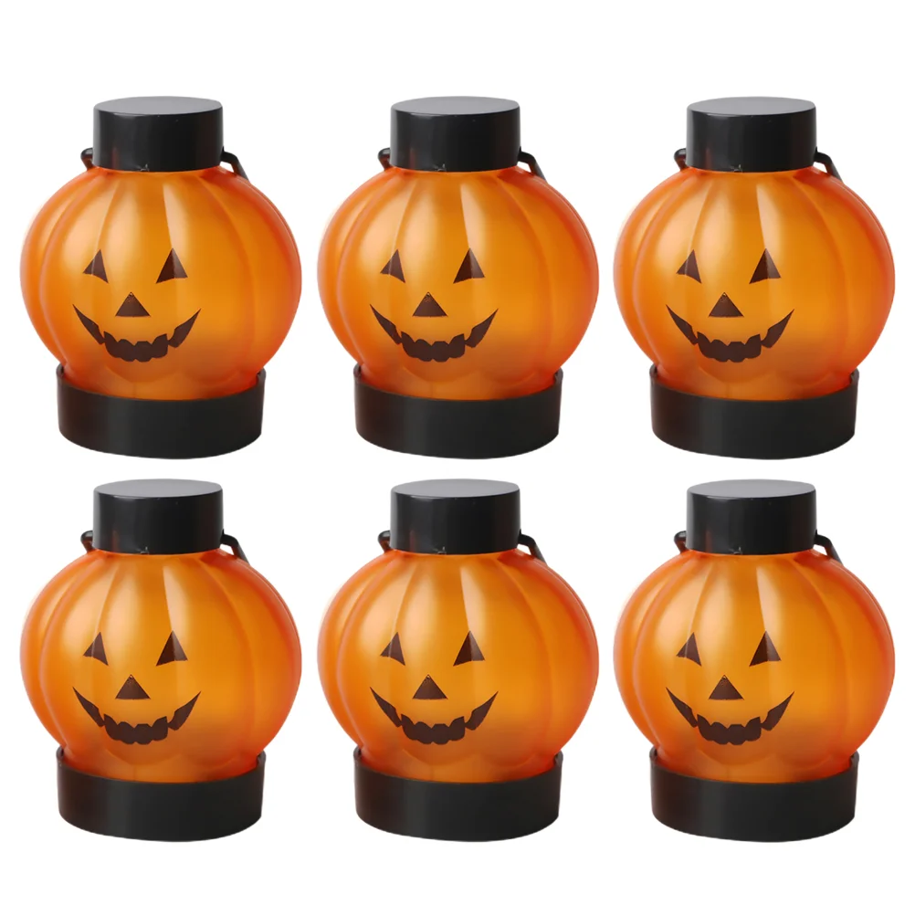 

6Pcs Decorative Table Lamp Hanging Lanterns Pumpkin Lanterns Creative Night